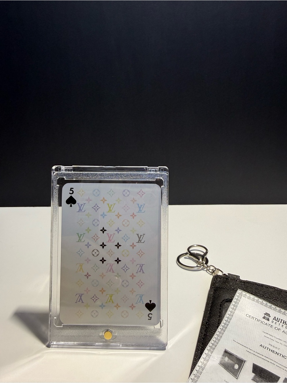 Louis Vuitton Takashi X
Murakami Monogram
Multicolor Playing Card 5
Spades w/COA